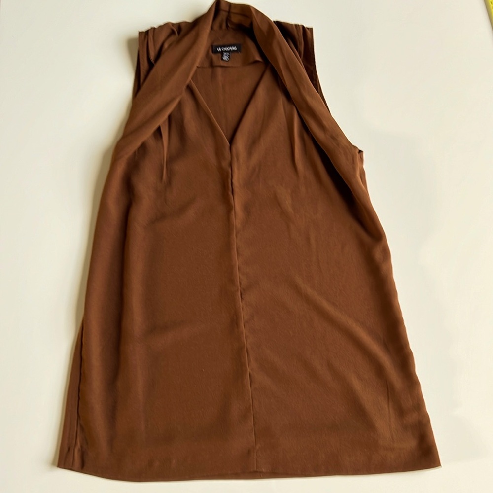 Le Chateau sleeveless top, toffee brown